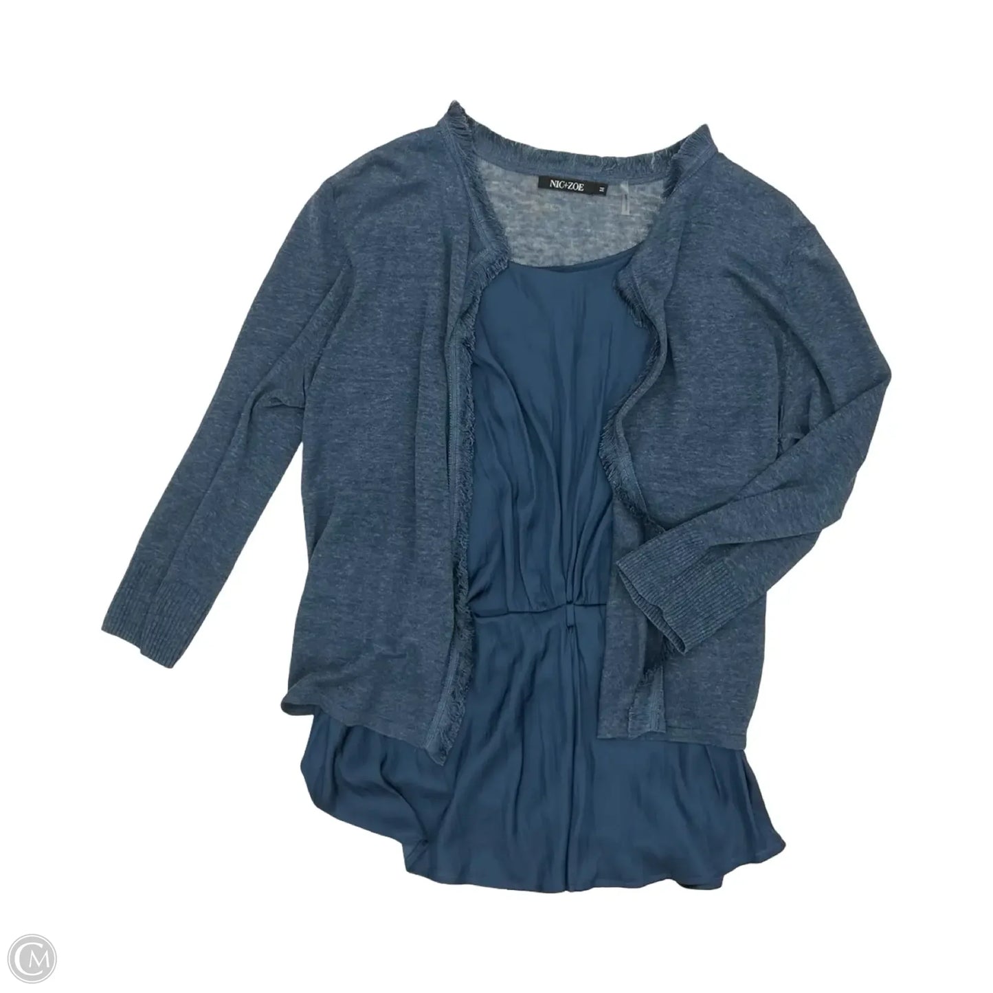 Blouse Sleeveless By Nic + Zoe In Blue, Size: M
