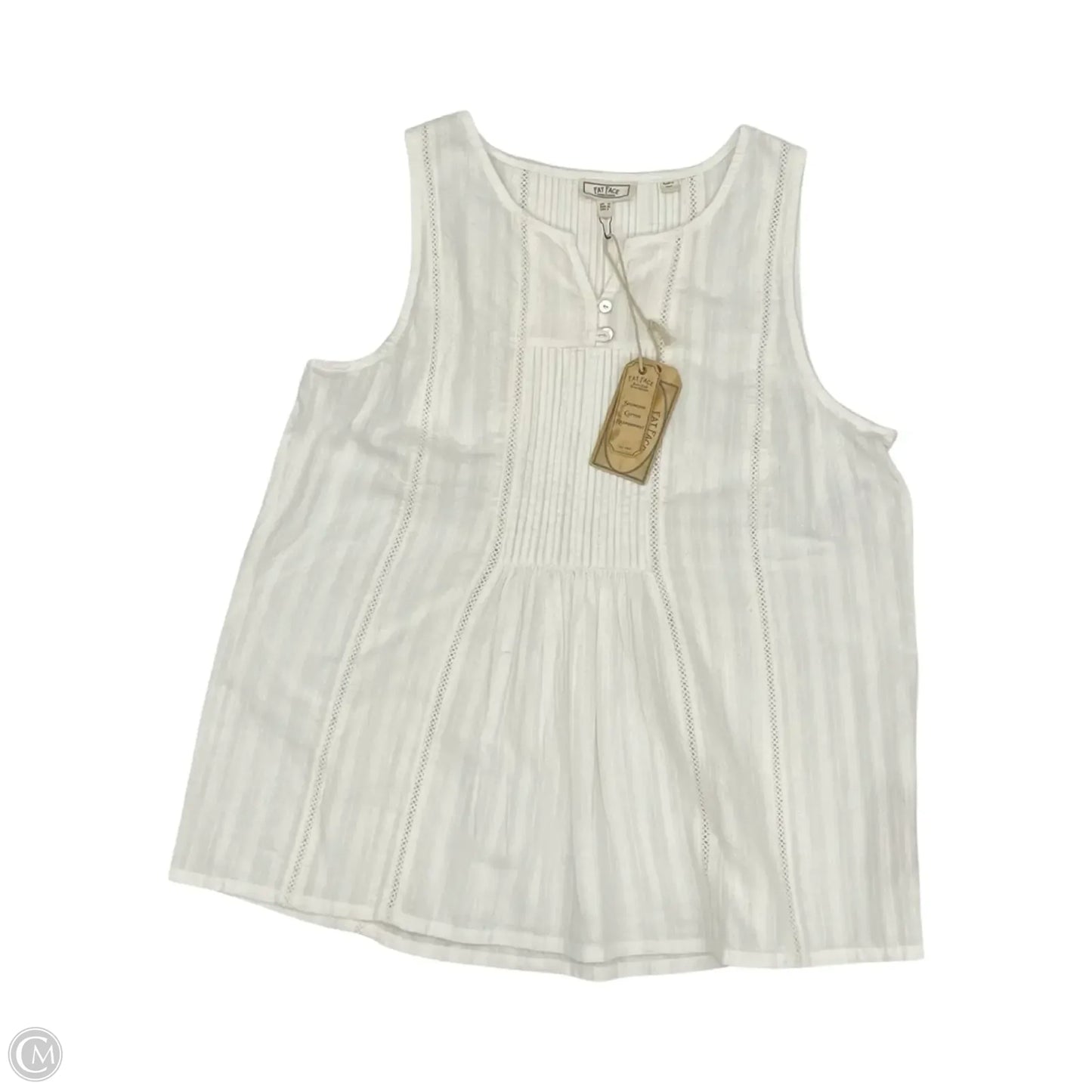 Blouse Sleeveless By Fatface In Cream, Size: M