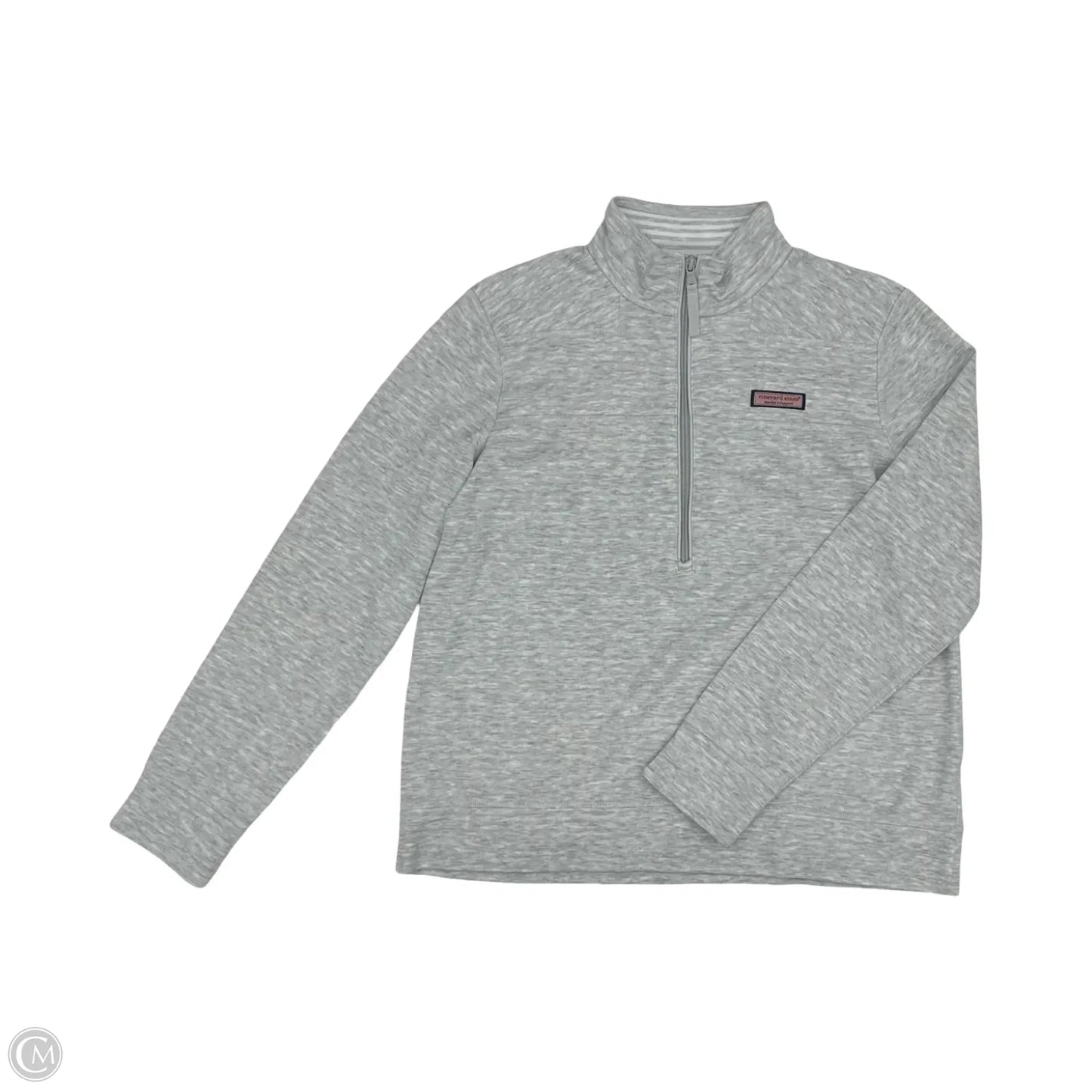 Sweatshirt Collar By Vineyard Vines In Grey, Size: M