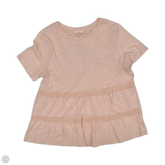 Top Short Sleeve By Como Vintage In Orange, Size: Xxl