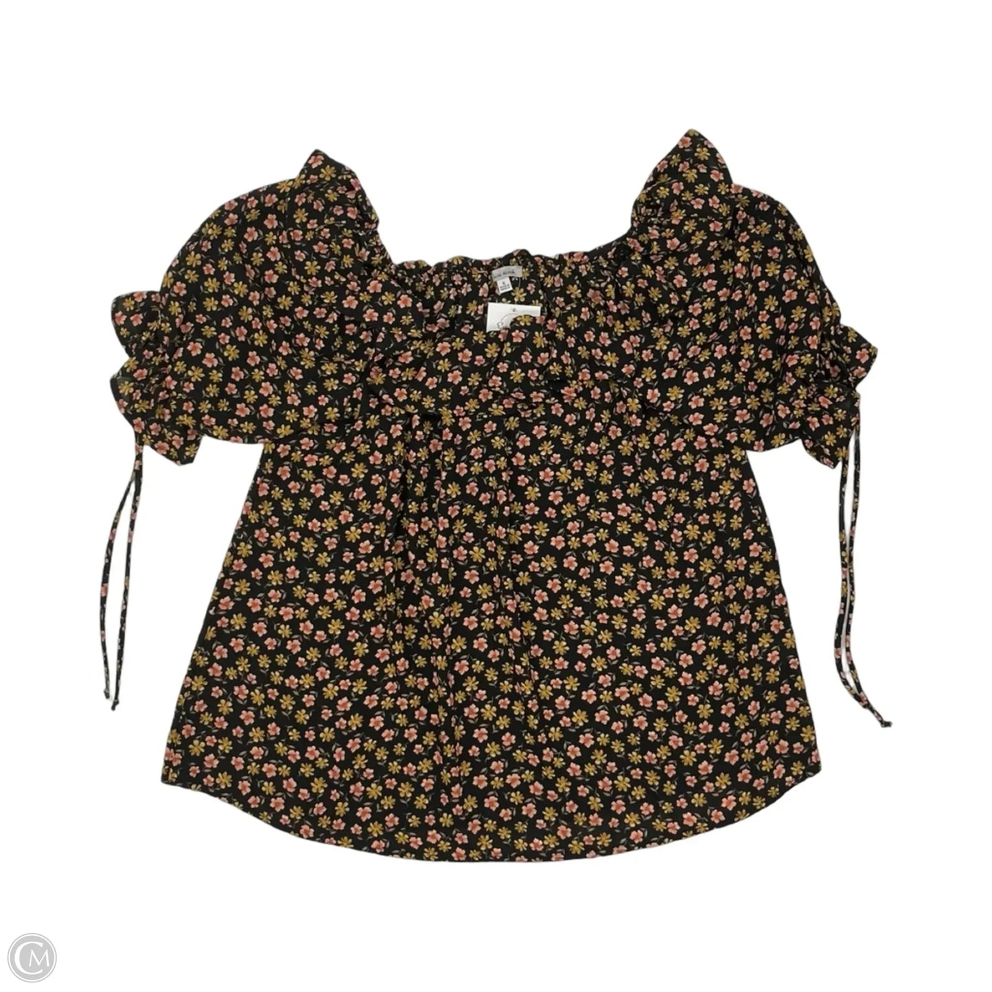 Blouse Short Sleeve By White Birch In Floral Print, Size: S