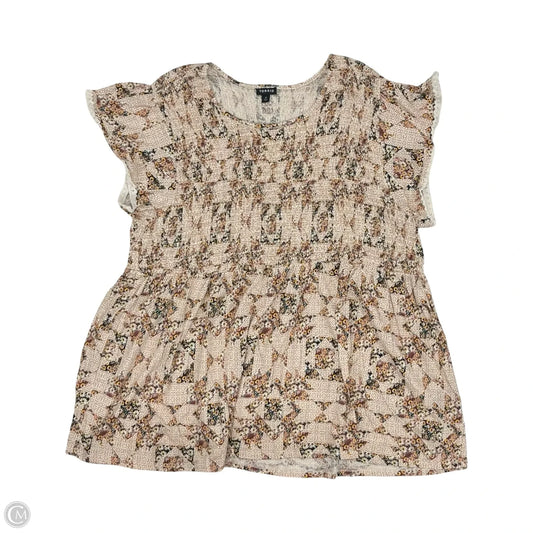 Blouse Short Sleeve By Torrid In Floral Print, Size: 4