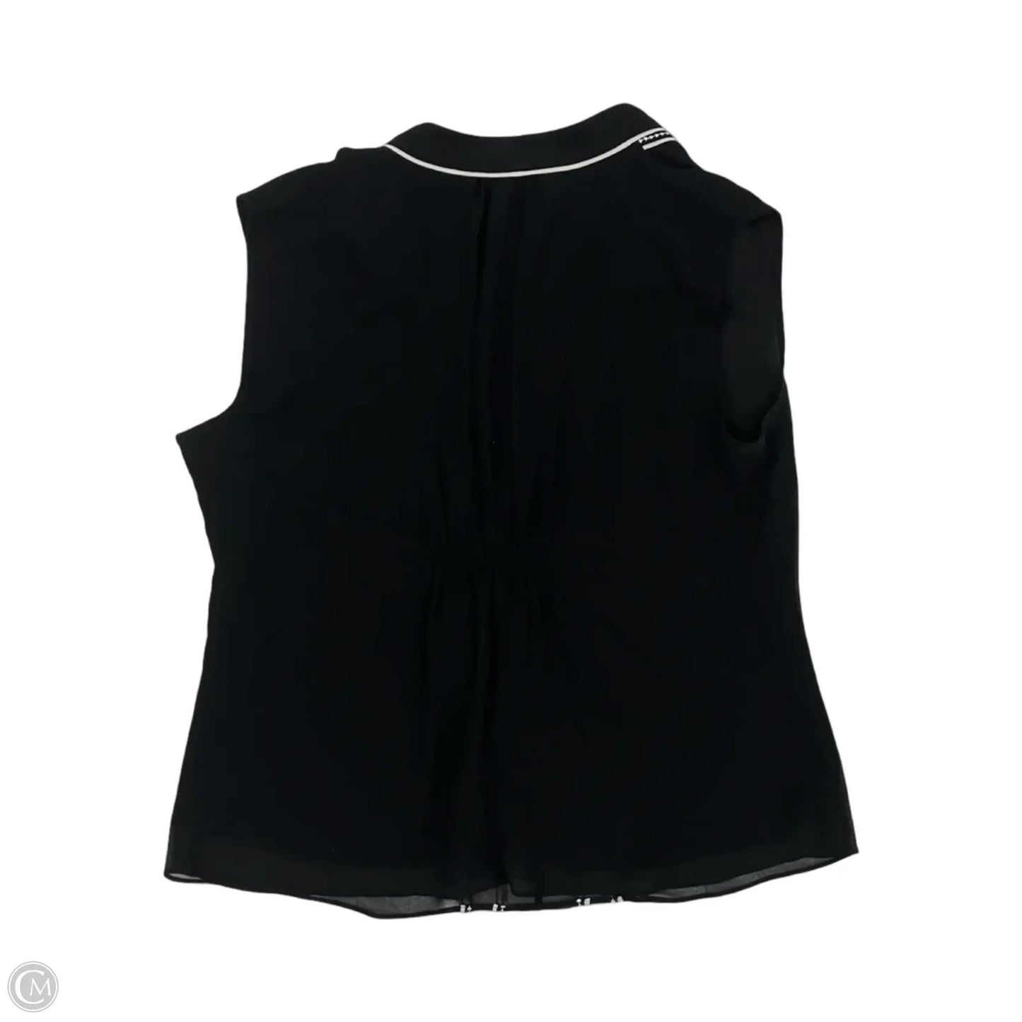 Blouse Sleeveless By White House Black Market In Black & Cream, Size: L