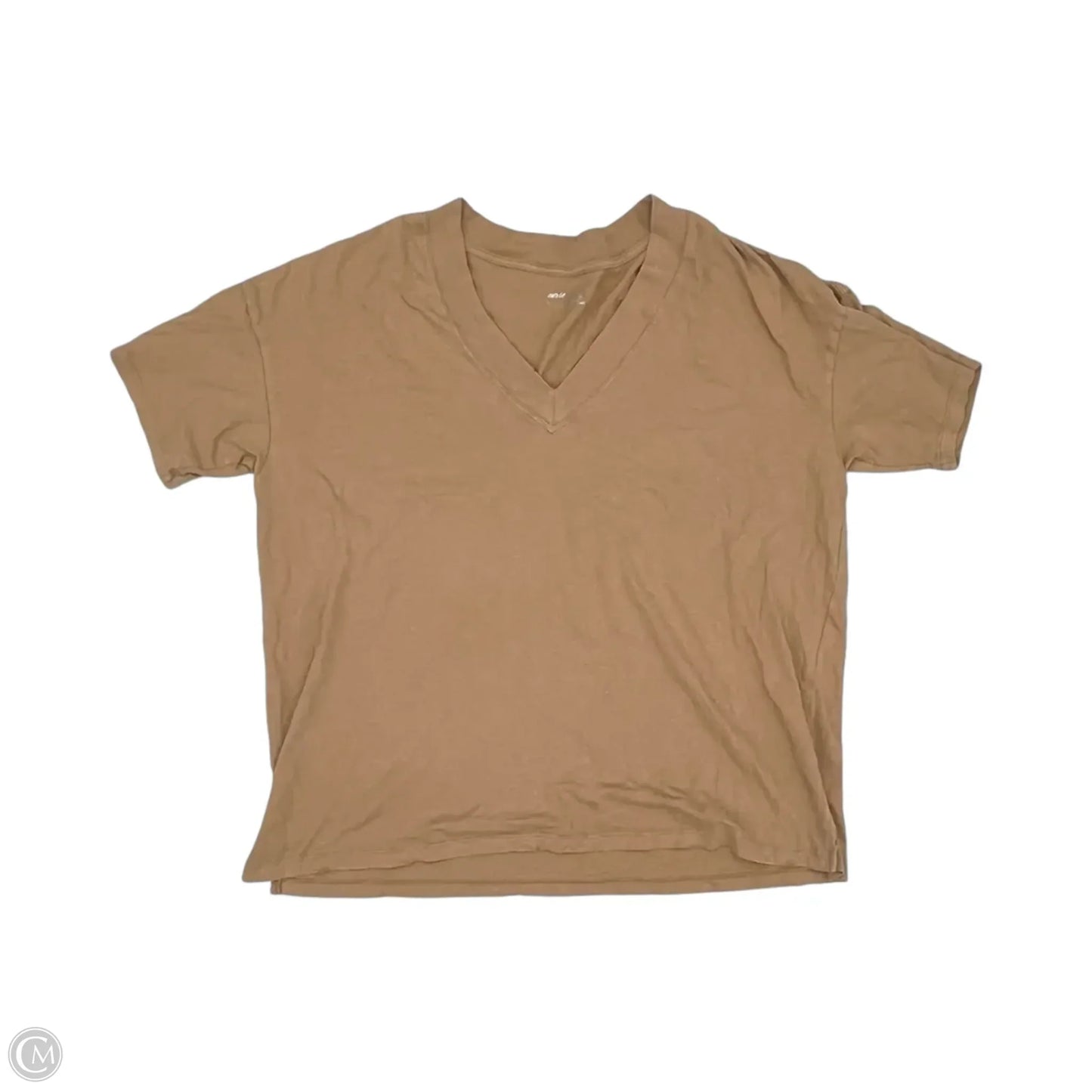 Top Short Sleeve By Aerie In Brown, Size: L