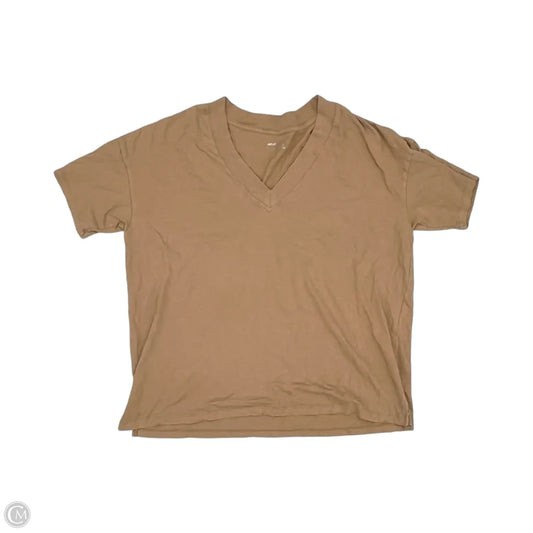 Top Short Sleeve By Aerie In Brown, Size: L