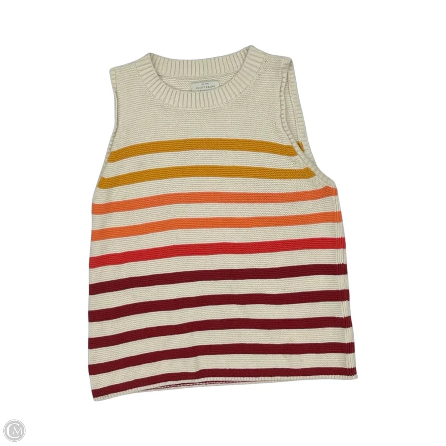 Blouse Sleeveless By Lucky Brand In Striped Pattern, Size: L