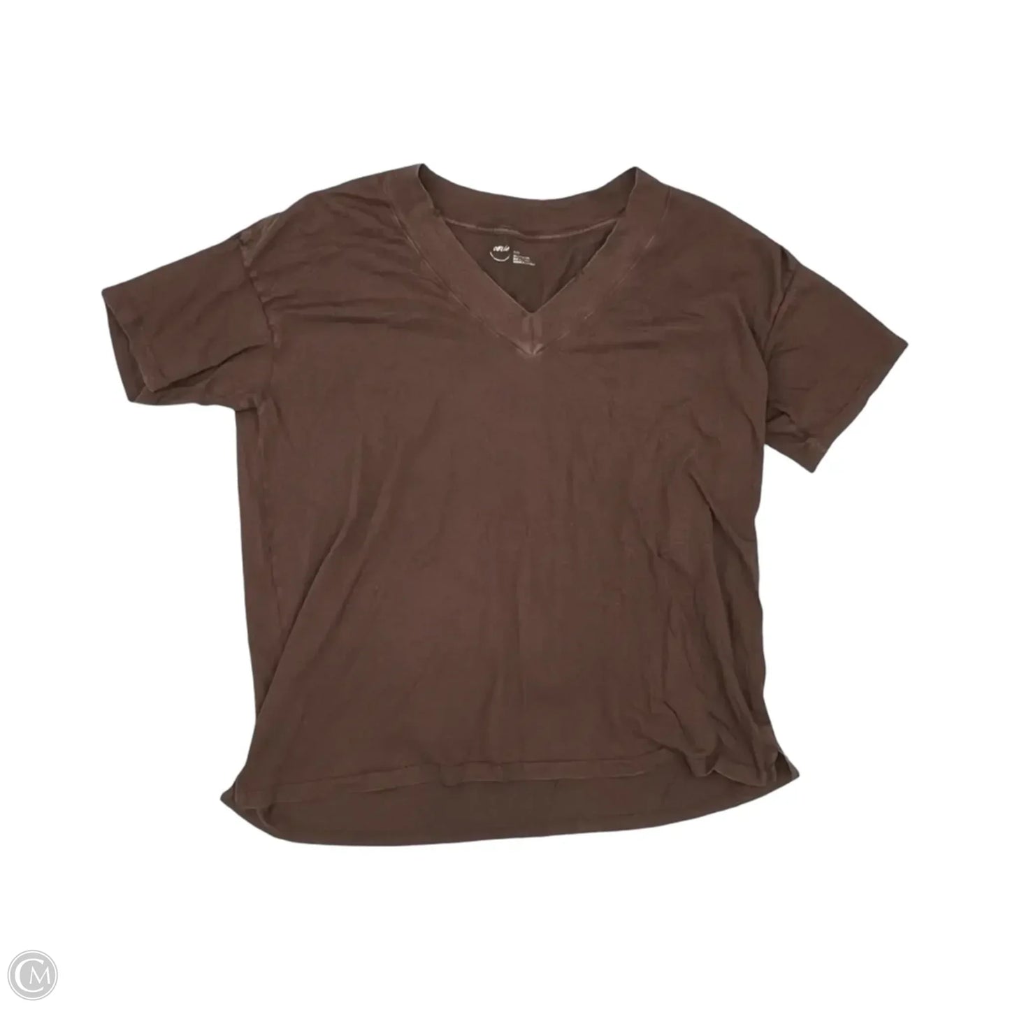 Top Short Sleeve By Aerie In Brown, Size: M