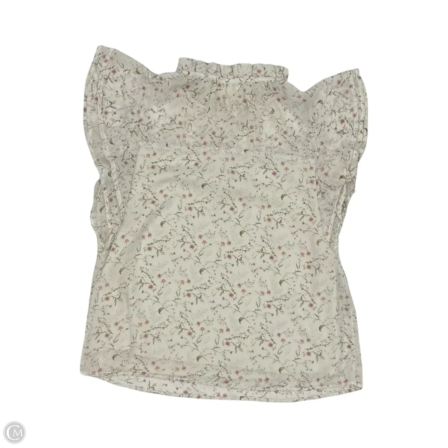 Blouse Short Sleeve By Monteau In Floral Print, Size: S
