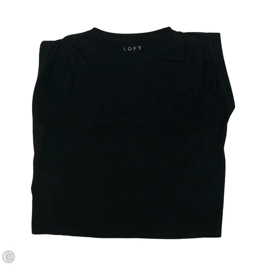 Top Short Sleeve By Loft In Black, Size: Mp