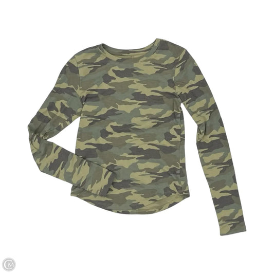 Top Long Sleeve By American Eagle In Camouflage Print, Size: M