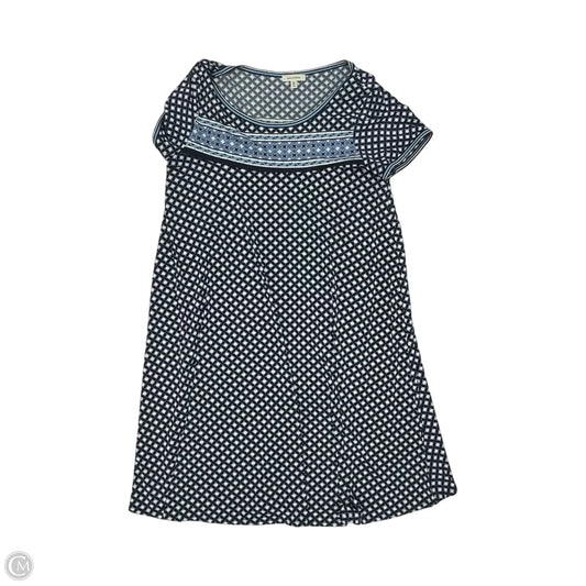 Dress Casual Short By Max Studio In Blue & Cream, Size: M
