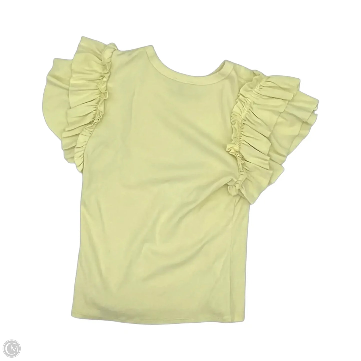 Blouse Short Sleeve By Express In Green, Size: L