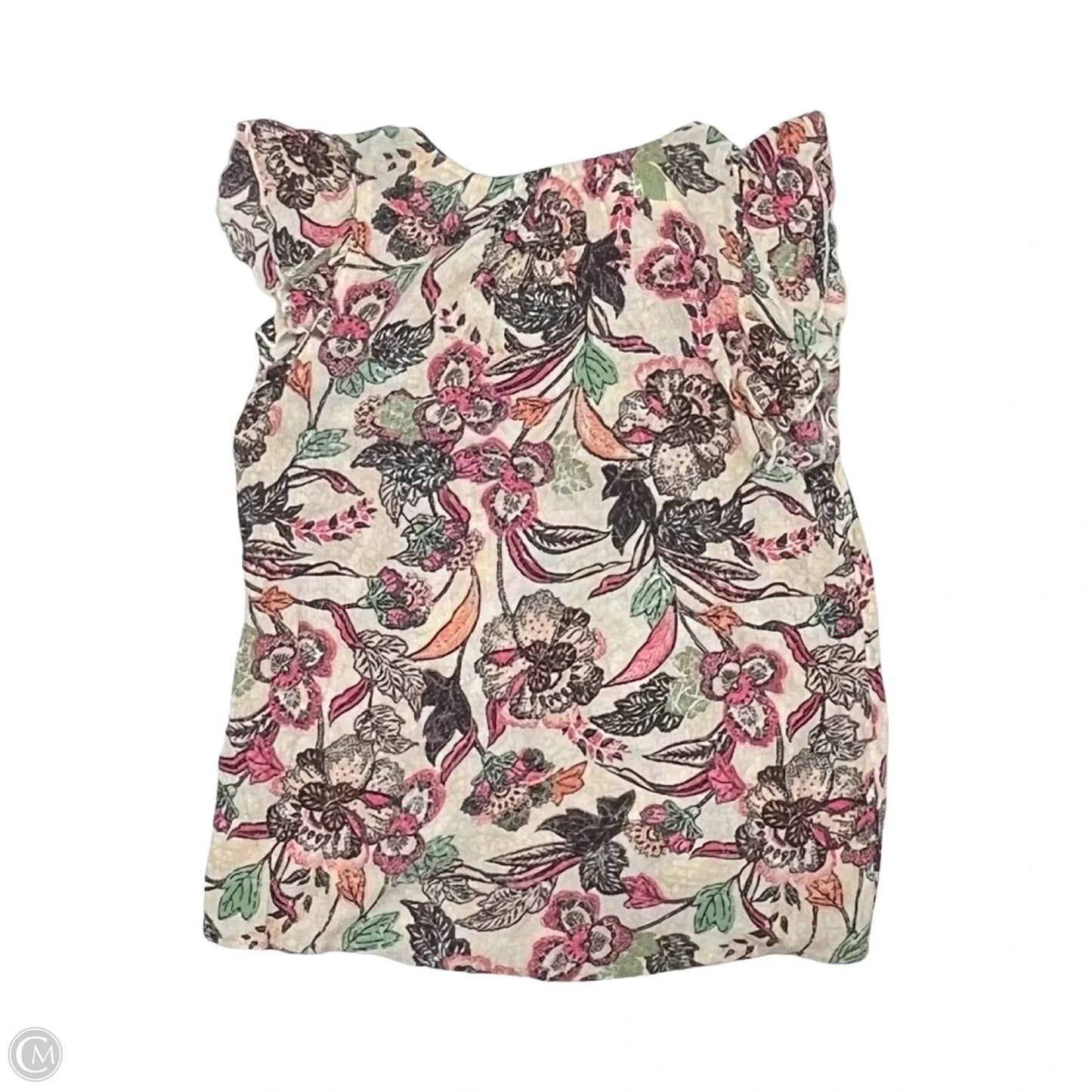 Blouse Short Sleeve By Old Navy In Floral Print, Size: Xs
