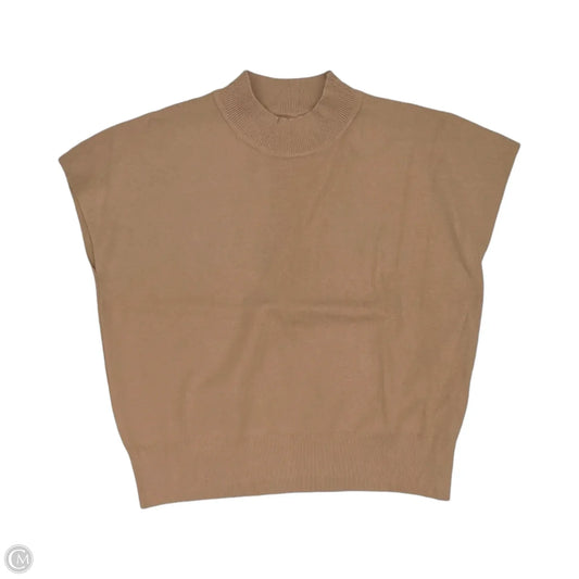 Sweater Short Sleeve By Like Love In Brown, Size: M