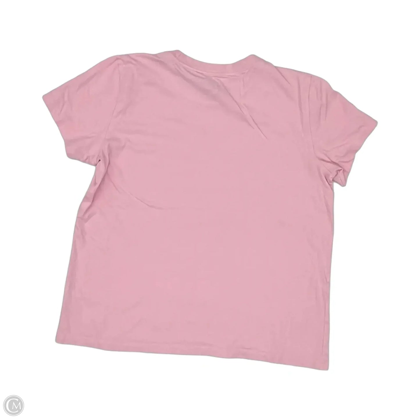Top Short Sleeve By Life Is Good In Pink, Size: L