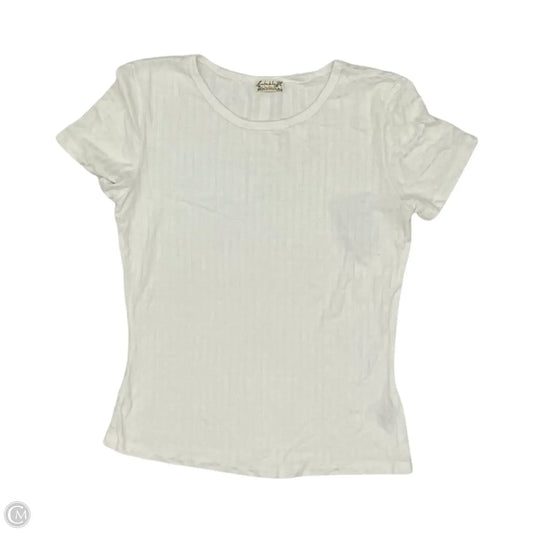 Top Short Sleeve By Free People In Cream, Size: S