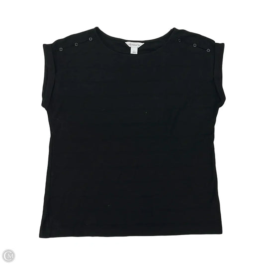 Top Short Sleeve By Liz Claiborne In Black, Size: L