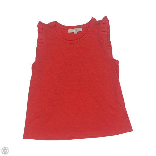 Blouse Sleeveless By Loft In Orange, Size: S