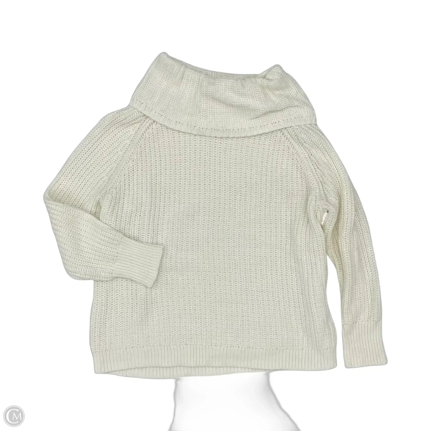 Top Long Sleeve By Talbots In Blue & Cream, Size: Xl