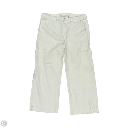 Jeans Wide Leg By American Eagle In White Denim, Size: 18
