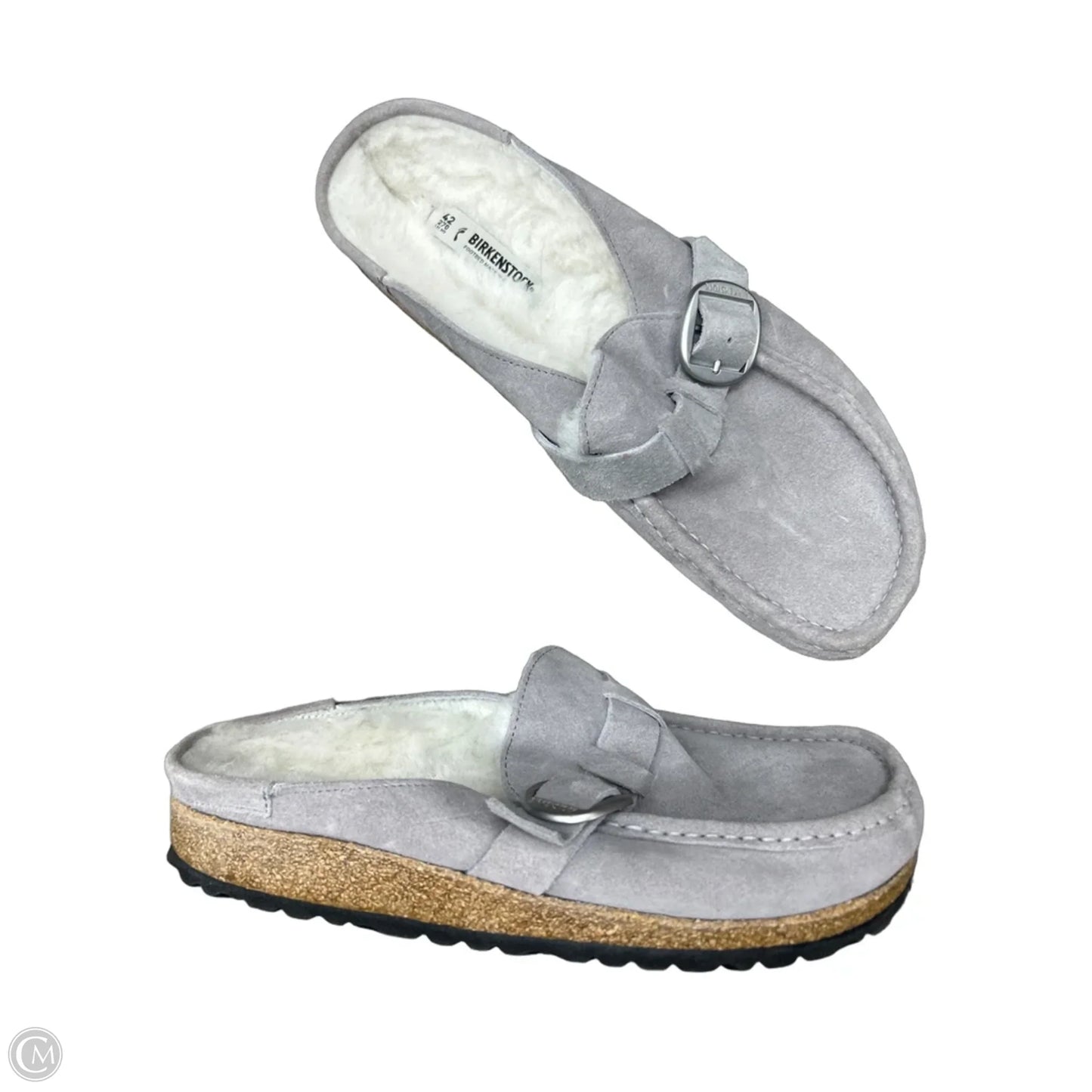 Shoes Flats By Birkenstock In Grey, Size: 11