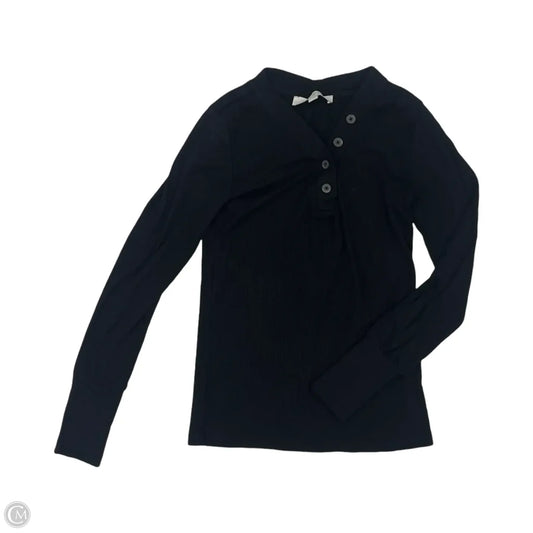 Top Long Sleeve By Oggi In Black, Size: S