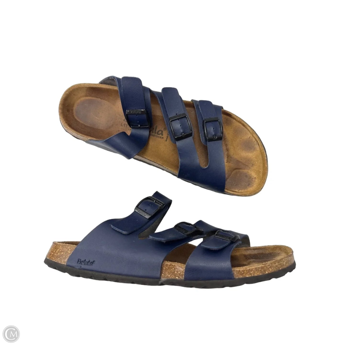 Sandals Flats By Clothes Mentor In Navy, Size: 11