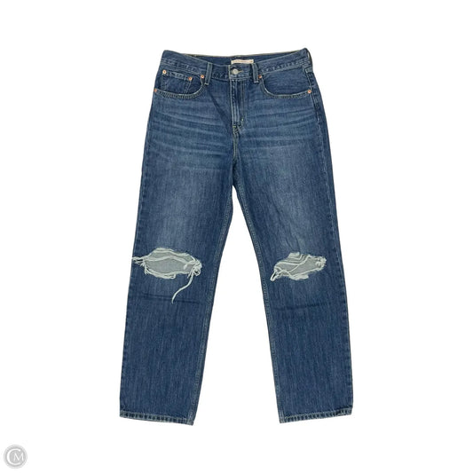 Jeans Straight By Levis In Blue Denim, Size: 10