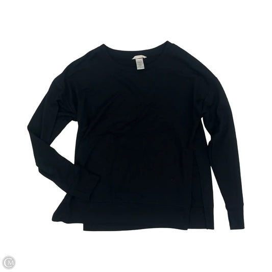 Top Long Sleeve By Jockey In Black, Size: L