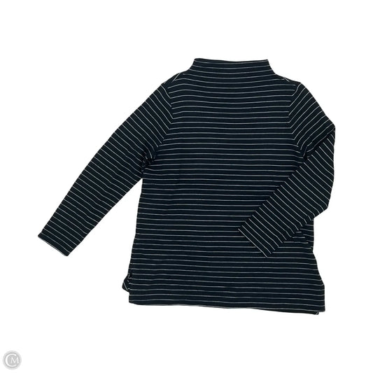 Top Long Sleeve By J. Jill In Blue & Cream, Size: L