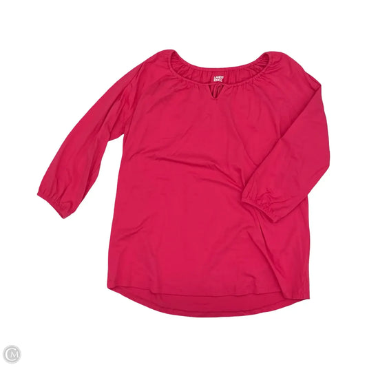 Top 3/4 Sleeve By Lands End In Pink, Size: Xl
