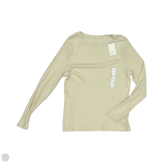 Top Long Sleeve By A New Day In Cream, Size: L