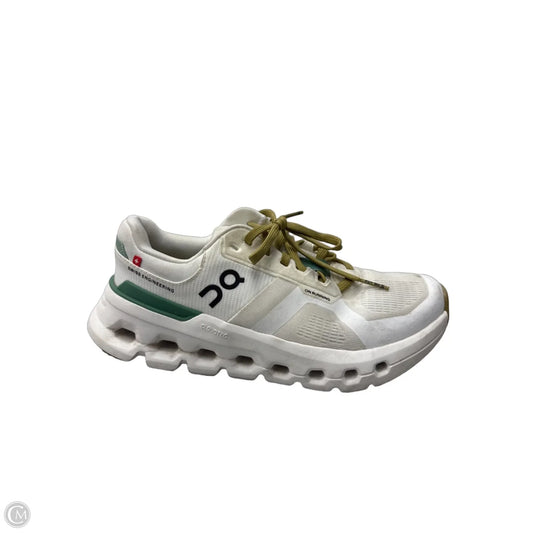 Shoes Athletic By On Cloud In Cream & Green, Size: 6.5