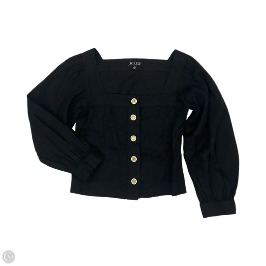 Blouse Long Sleeve By J. Crew In Black, Size: S