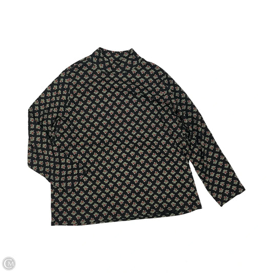 Top Long Sleeve By Croft And Barrow In Floral Print, Size: 2x