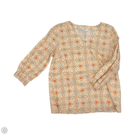 Top 3/4 Sleeve By Croft And Barrow In Multi-colored, Size: S