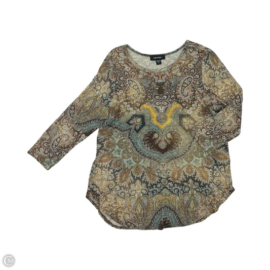 Top Long Sleeve By Karen Kane In Multi-colored, Size: L