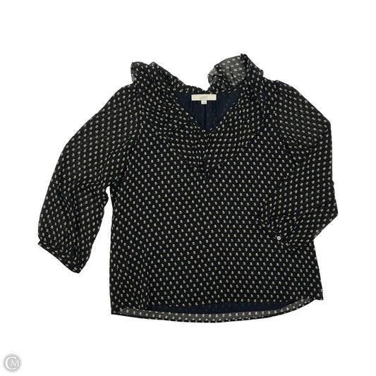 Blouse Long Sleeve By Loft In Floral Print, Size: L