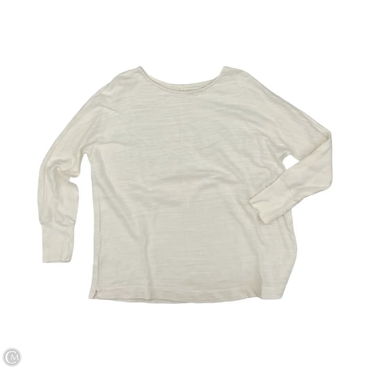 Top Long Sleeve By Loft In Cream, Size: L