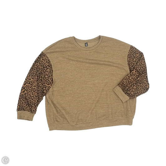 Top Long Sleeve By Shein In Brown, Size: 4x