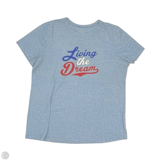 Top Short Sleeve By Lane Bryant In Blue, Size: Xl