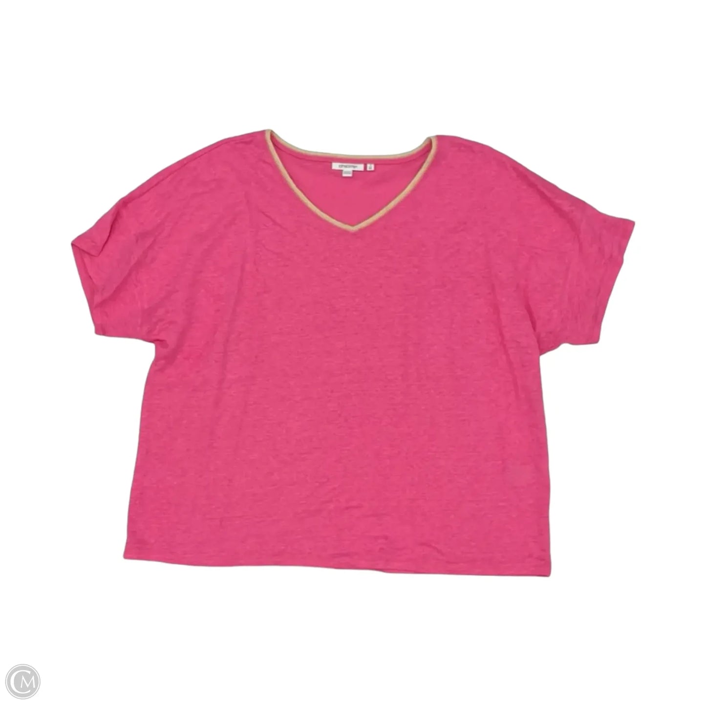Top Short Sleeve By Chicos In Pink, Size: Xxl