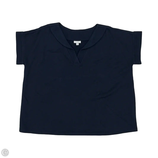 Top Short Sleeve By J. Jill In Navy, Size: 2x