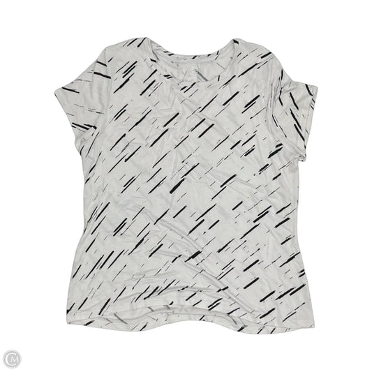 Top Short Sleeve By Apt 9 In Black & White, Size: Xl