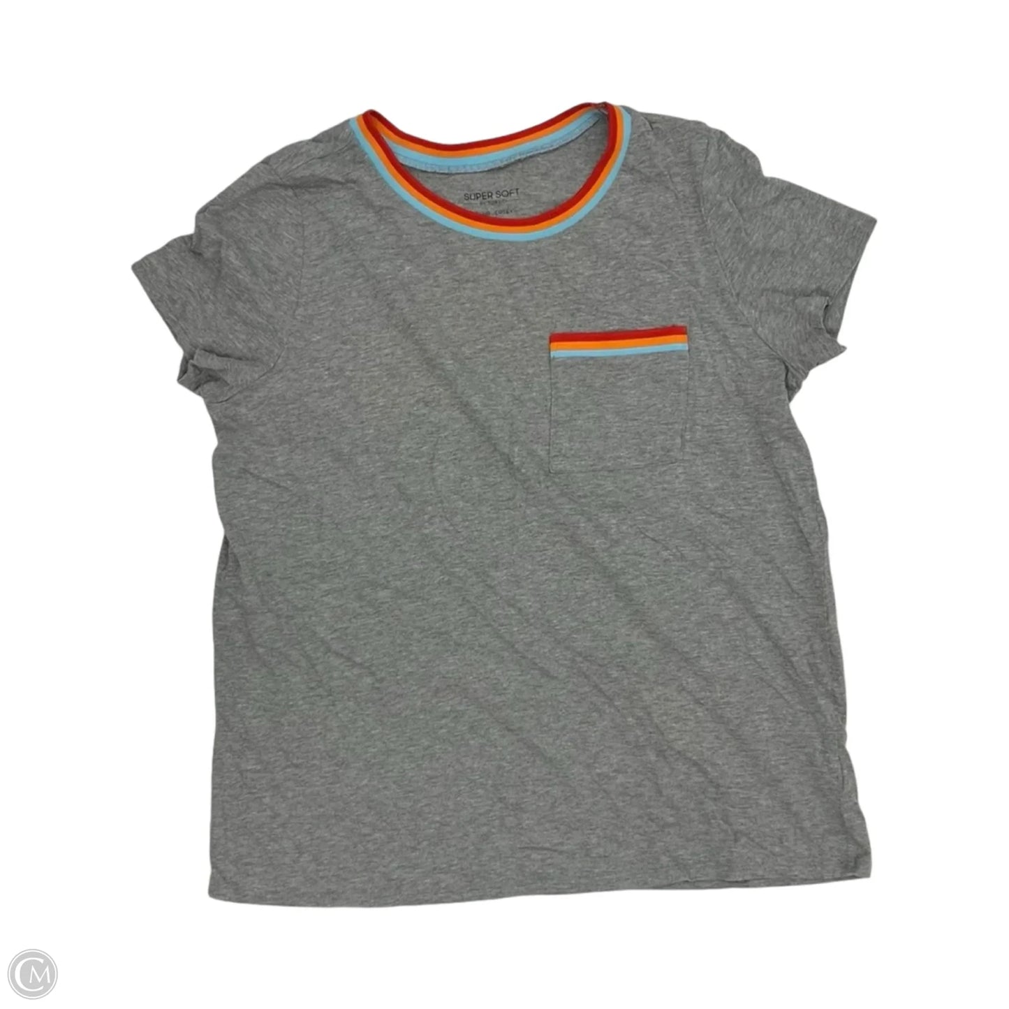 Top Short Sleeve By Torrid In Grey, Size: 1x