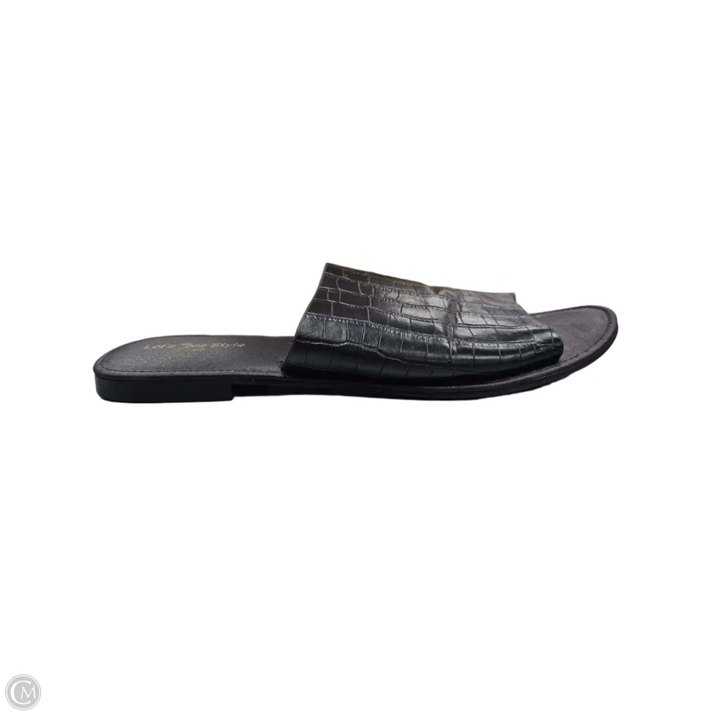 Sandals Flats By Clothes Mentor In Black, Size: 8.5