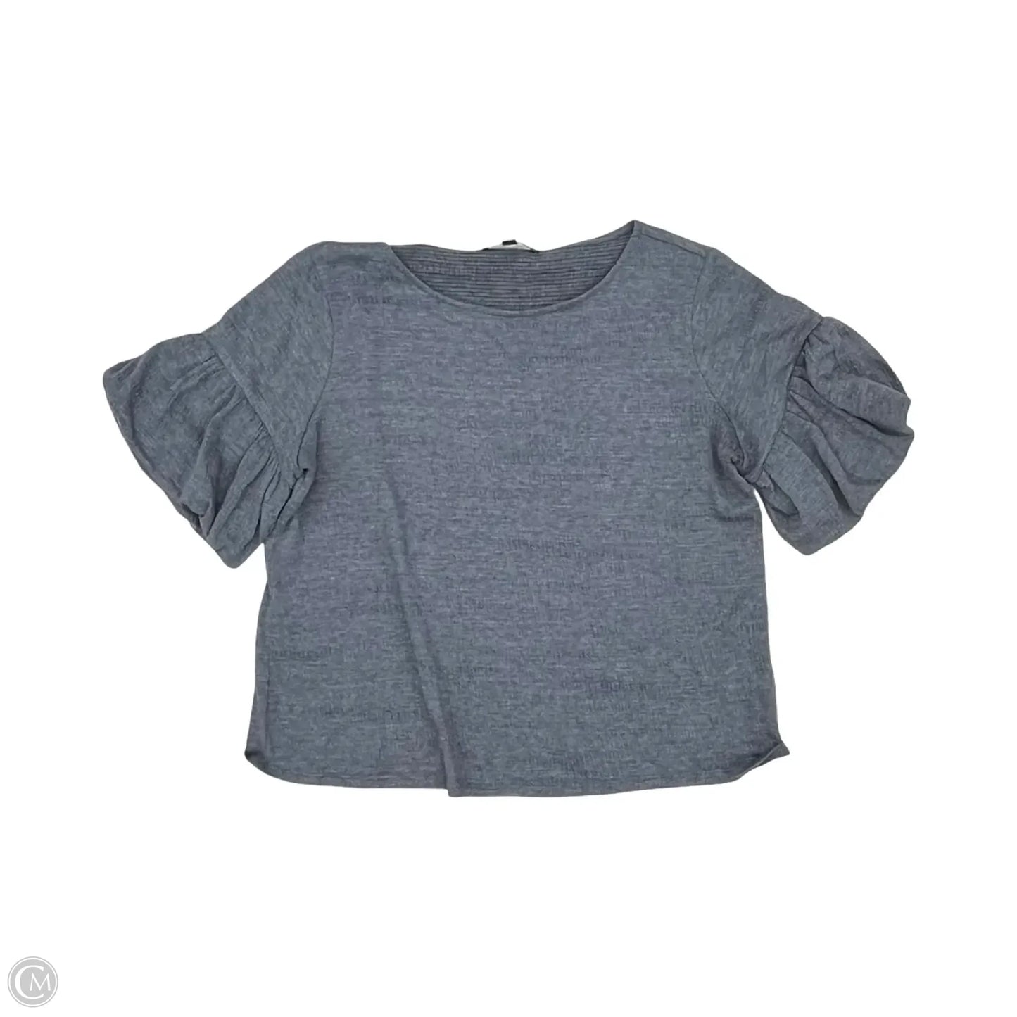 Top Short Sleeve By Cable And Gauge In Blue, Size: L