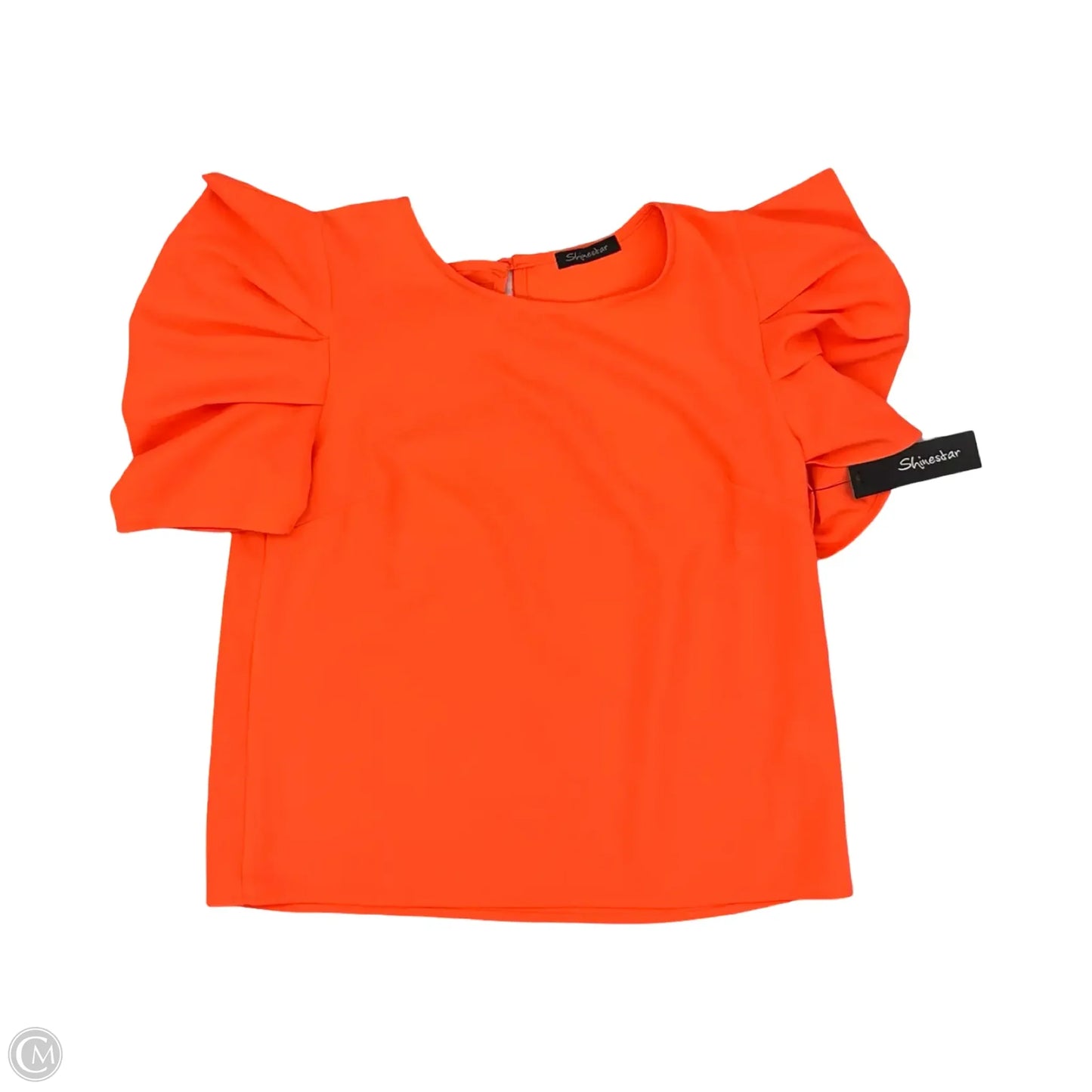 Blouse Short Sleeve By Shinestar In Orange, Size: S