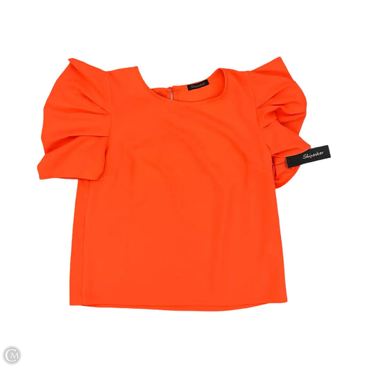 Blouse Short Sleeve By Shinestar In Orange, Size: S