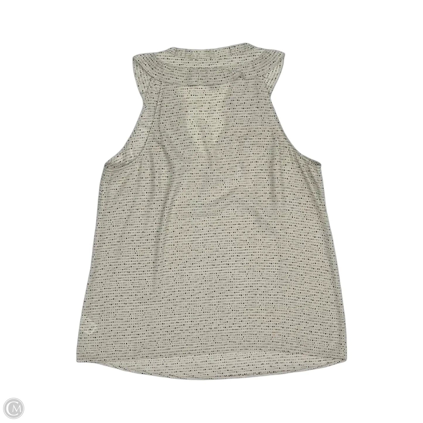 Blouse Sleeveless By Cabi In Black & Cream, Size: M